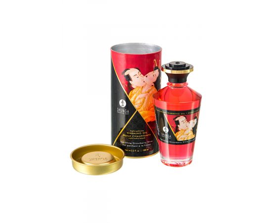 Массажное Масло Возбуждающее Shunga "Игристое Клубничное Вино", 100 мл, фото 