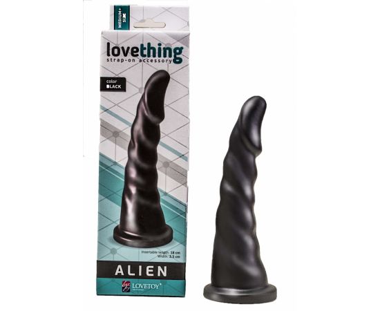 Насадка для страпона Lovething Alien Black 130303ru, фото 