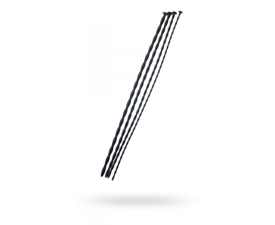 Набор уретральных плагов TOYFA Black&Red, 4 штуки, черный, фото 