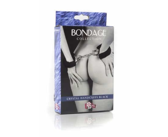 Наручники BONDAGE С Кристаллами, Черные, фото  Наручники BONDAGE С Кристаллами, Черные, фото