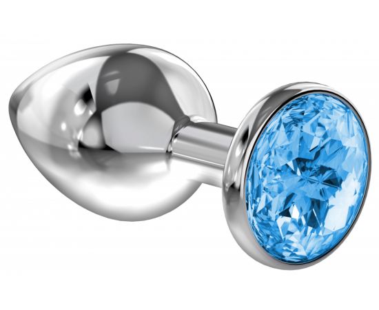 Анальная пробка Diamond Light blue Sparkle Large 4010-04Lola, фото 