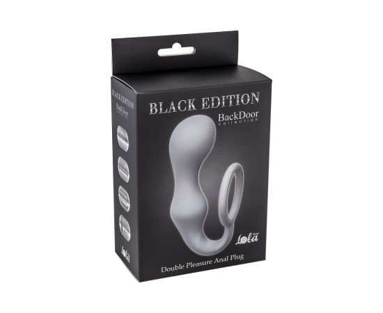 Анальная пробка с эрекционным кольцом Double Pleasure Anal Plug Grey 4217-02Lola, фото 
