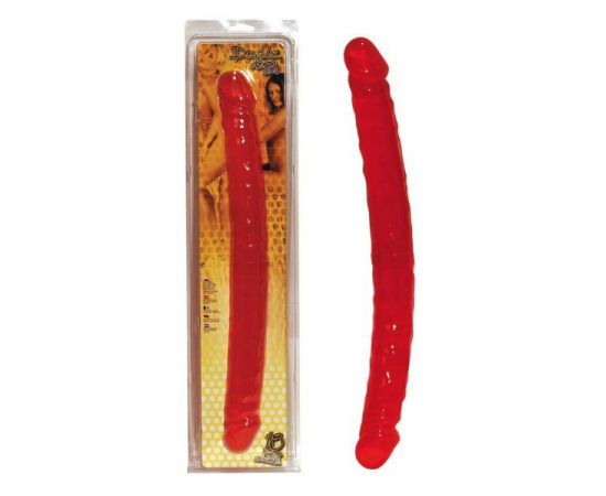 Двухстороннй фаллоимитатор Dream Toys TPR, розовый, 45,7 см, фото 