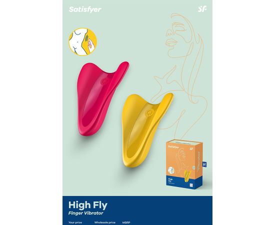 Вибромассажер бесшумный High Fly розовый, фото 