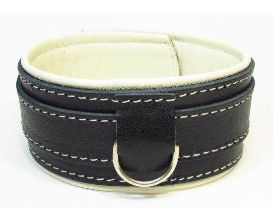 Ошейник Кожаный BDSM Арсенал Со Светлым Подкладом, фото 