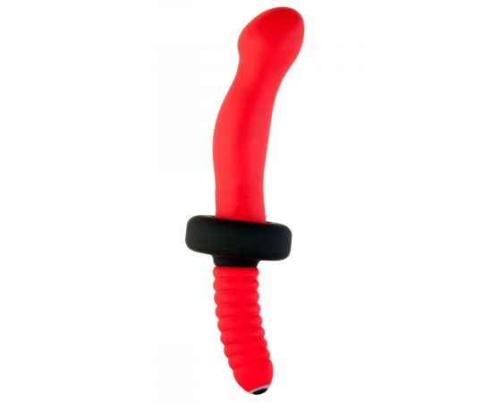 Анальный вибратор TOYFA Black&Red, силиконовый, красный, 16,5 см, фото 