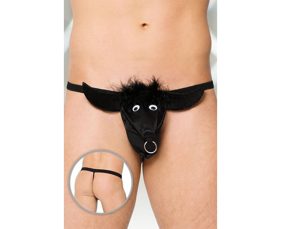 Стринги мужские Бык черные-S/L, фото 
