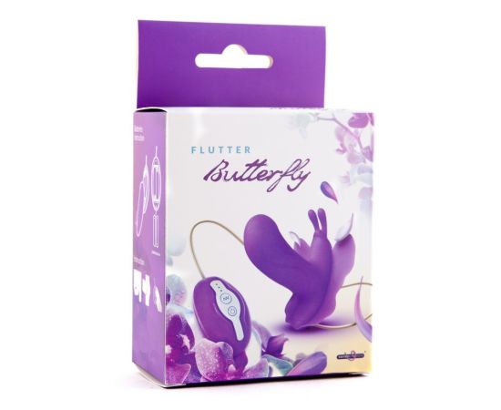 Мини-вибратор в форме бабочки, поясной Butterfly, 7 режимов вибрации, фиолетовая, фото 