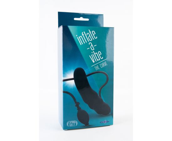 Анальный вибратор Seven Creations, надувной, черный, 15,5 см, фото 