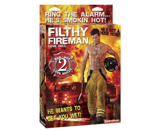 Кукла надувная мужчина Filthy Fireman Love Doll, фото 