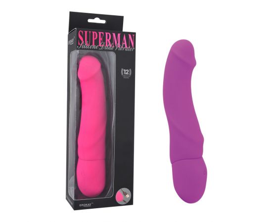 Вибратор Rechargeable Silicone Dildo PURPLE, фото 