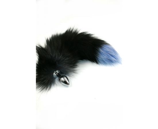 Анальная Пробка Из Алюминия С Хвостом Из Натурального Меха Small, фото 