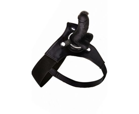 Страпон с кожаными трусиками Realistic - 7 Inch - Strap-On - Ouch!, фото 