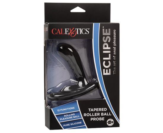 Анальная пробка Eclipse Tapered Roller Ball Probe, с вибрацией, черная, фото  Анальная пробка Eclipse Tapered Roller Ball Probe, с вибрацией, черная, фото