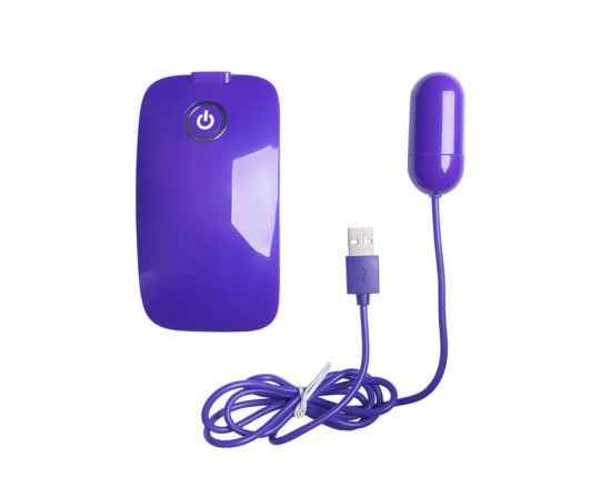 Виброяйцо NMC с пультом управления, супермощное, 10 режимов вибрации, фиолетовое, 5 см, фото 