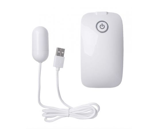 Виброяйцо NMC с пультом управления, супермощное, 10 режимов вибрации, белое, 5 см, фото 