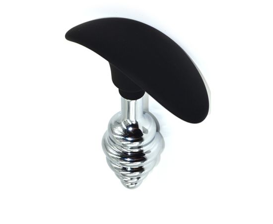 Анальная пробка Kanikule серебристая для ношения (small), фото 