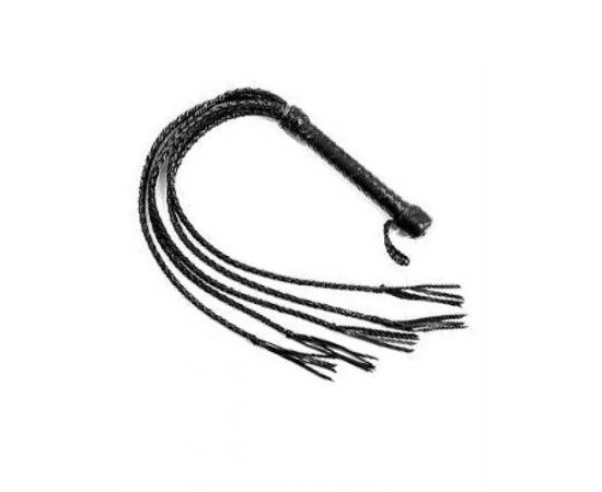 Плеть Sitabella BDSM Пятихвостная, Черная, фото 