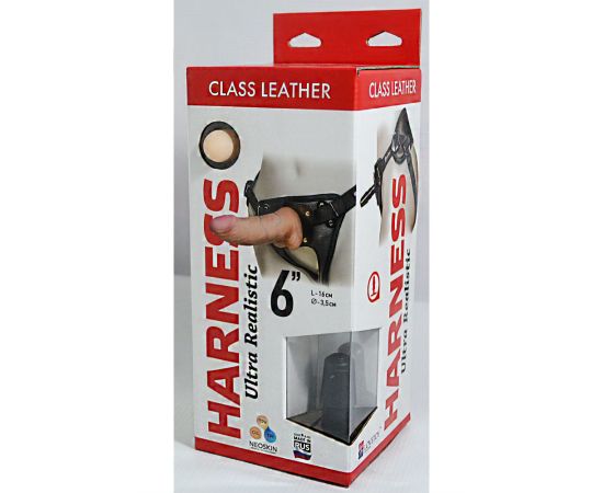 Трусики кожаные Harness Ultra Realistic 6" 632003ru, фото 
