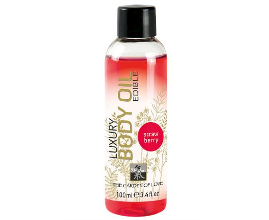 Массажное Масло Вкусовое С Ароматом Клубники, 100 мл, фото 