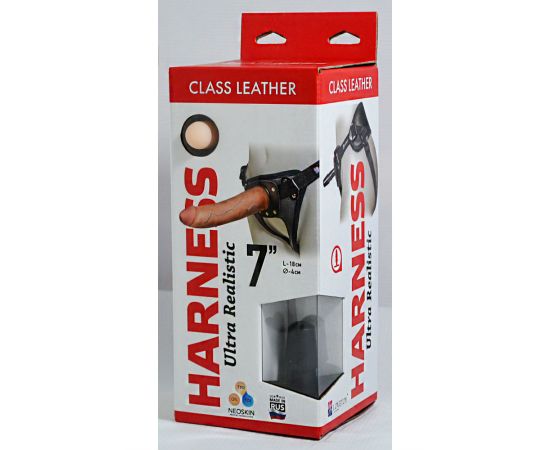 Трусики кожаные Harness Ultra Realistic 7" 630603ru, фото 