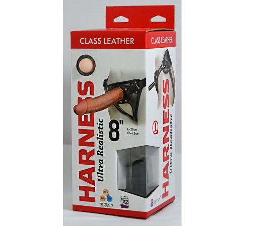 Трусики кожаные Harness Ultra Realistic 8" 630503ru, фото 