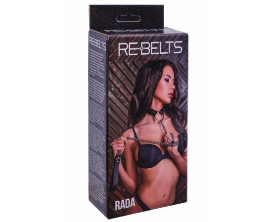 Поводок И Чокер С Кольцом Rebelts Rada, Черный, фото 