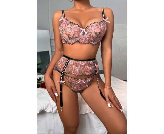 Комплект JSY Bra+Panties 3155-Pink L, фото , изображение 3