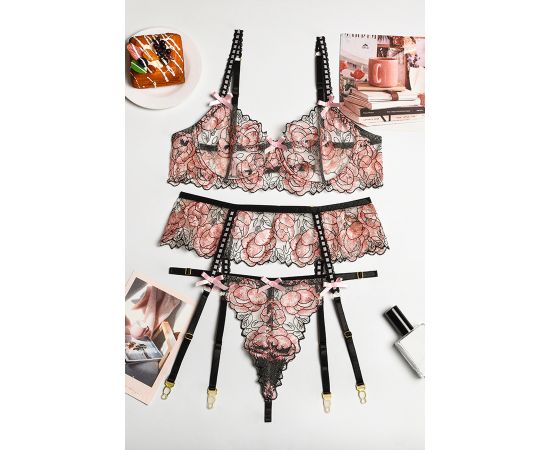 Комплект JSY Bra+Panties 3155-Pink L, фото , изображение 5