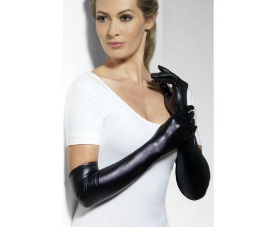 Перчатки Госпожи wet look (Fever) (One Size), фото 