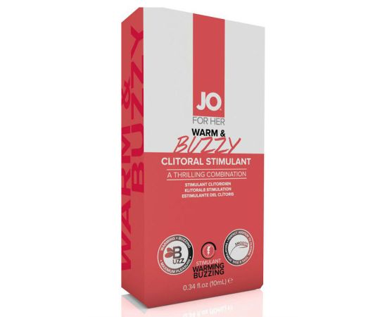 Гель клиторальный с контрастом температур с эффектом вибрации  JO WARM & BUZZY 10 мл, фото , изображение 2