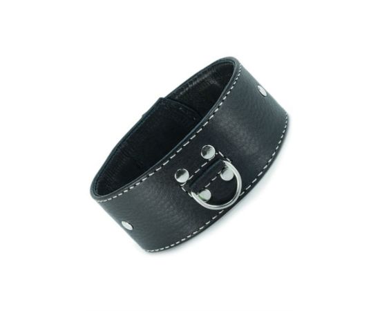 Ошейник BDSM Арсенал С Белой Строчкой, Черный, фото 