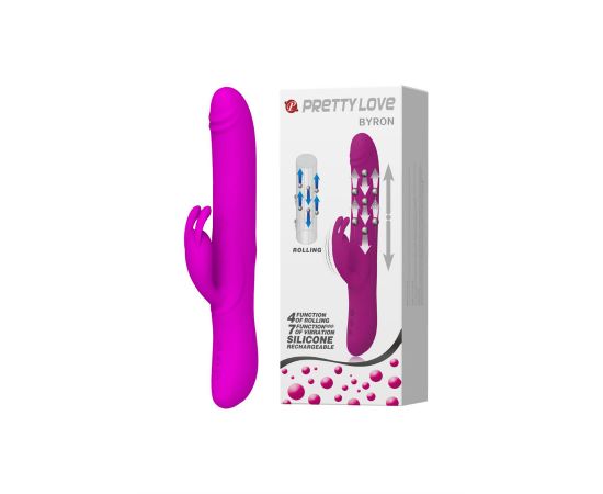 Вибратор с клиторальным стимулятором Pretty Love BW-069001PUR, фото 