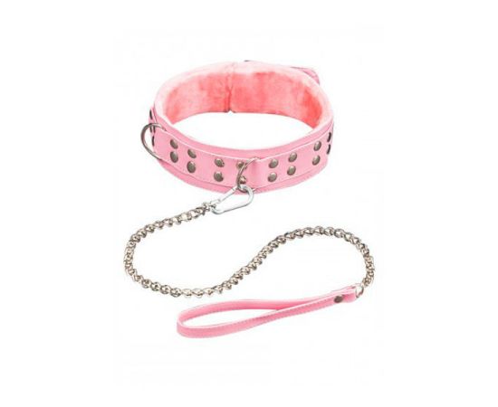 Ошейник С Меховой Подкладкой Sitabella BDSM, Розовый, фото 