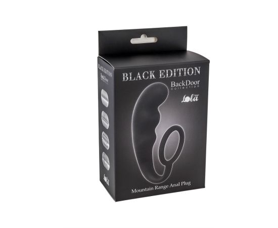 Анальный стимулятор с эрекционным кольцом Mountain Range Anal Plug Black 4218-01Lola, фото 