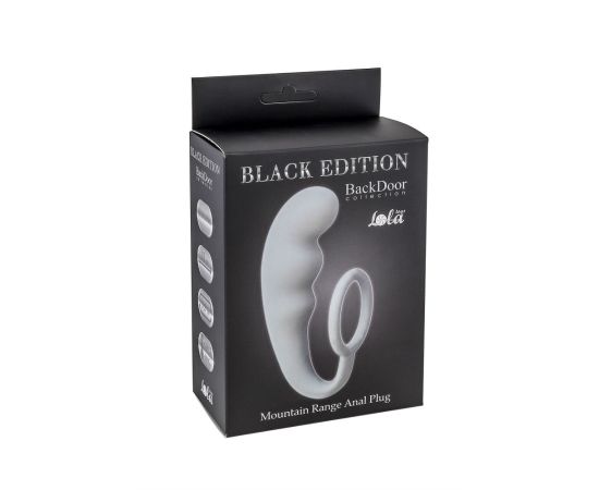 Анальный стимулятор с эрекционным кольцом Mountain Range Anal Plug Grey 4218-02Lola, фото 