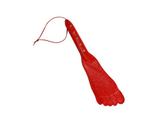 Хлопалка Кожаная BDSM Арсенал, Красная, фото 