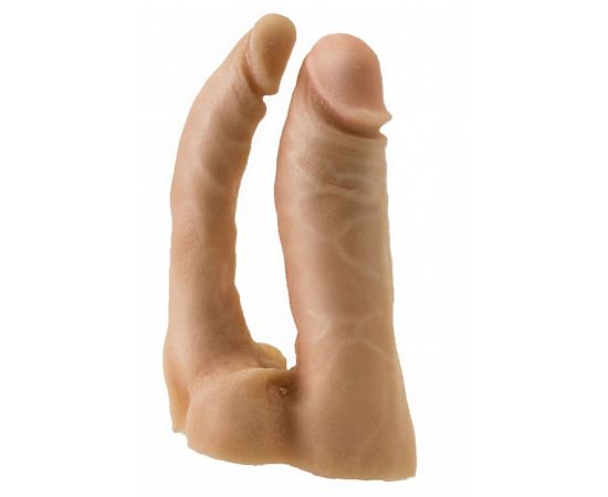 Насадка для страпона двойная телесная 201900ru, фото 