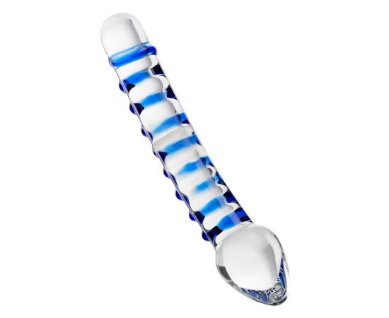 Фаллоимитатор стеклянный Sexus Glass, Прозрачный, 19 см, фото 