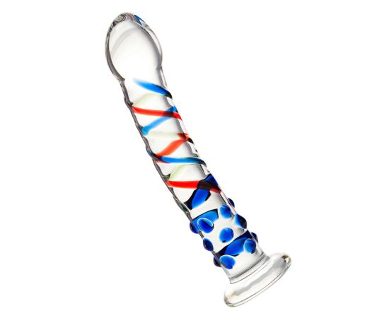 Фаллоимитатор стеклянный Sexus Glass, Прозрачный, 18 см, фото 