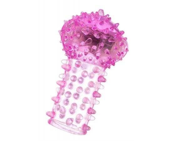 Вибронасадка на палец ToyFa, TPE, розовый, 6,5 см, фото 