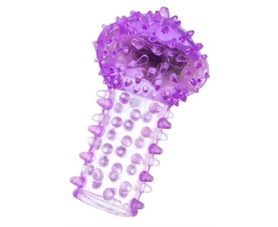 Вибронасадка на палец ToyFa, TPE, фиолетовый, 6,5 см, фото 