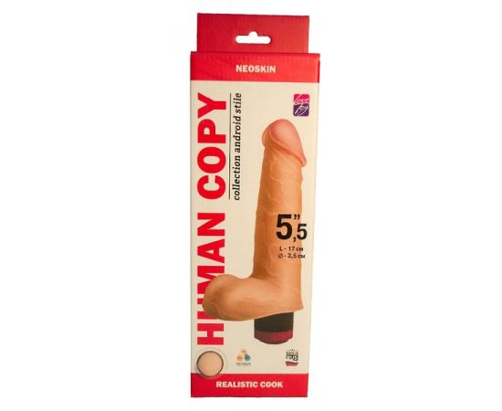 Вибратор реалистичный Human Copy 5"5, фото 