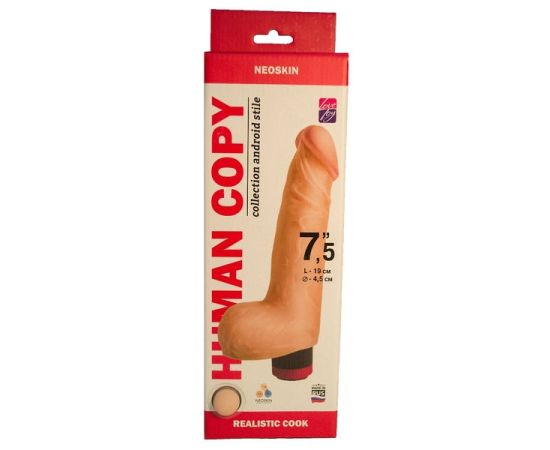 Вибратор реалистичный Human Copy 7"5, фото 