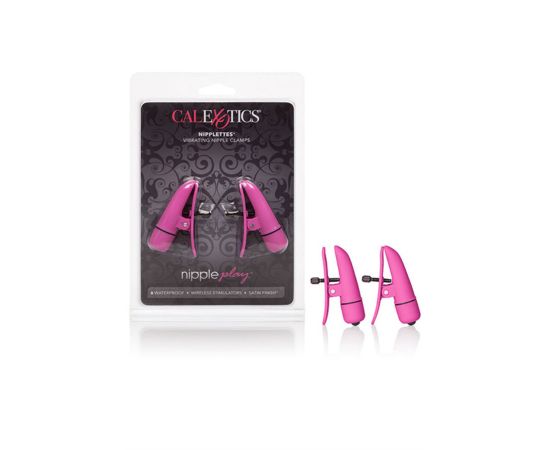 Зажимы Для Сосков NIPPLE PLAY NIPPLETTES С Вибрацией, Розовые, фото 