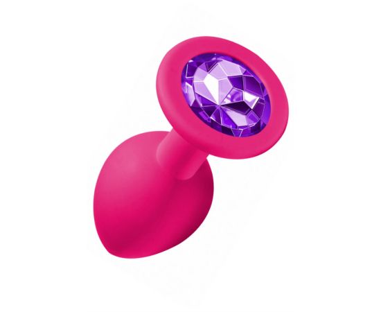 Анальная Пробка Emotions Cutie Medium Purple Pink Crystal, фото 