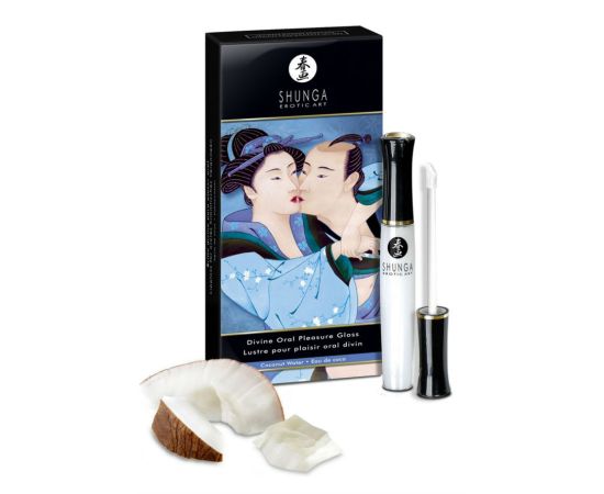 Блеск для губ Shunga "Божественное удовольствие" Кокос 10 мл, фото 