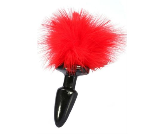 Анальная пробка с хвостом "Red Bunny", фото 