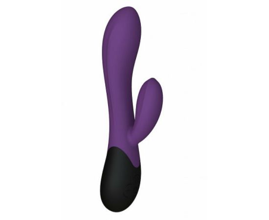 Вибратор нагреваемый с клиторальным стимулятором Perseus, цвет сливовый (INFINITE collection), фото 