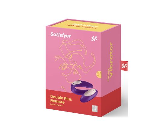 Вибратор Для Пар Satisfyer Double Plus Remote На Пульте, Фиолетовый, фото , изображение 2